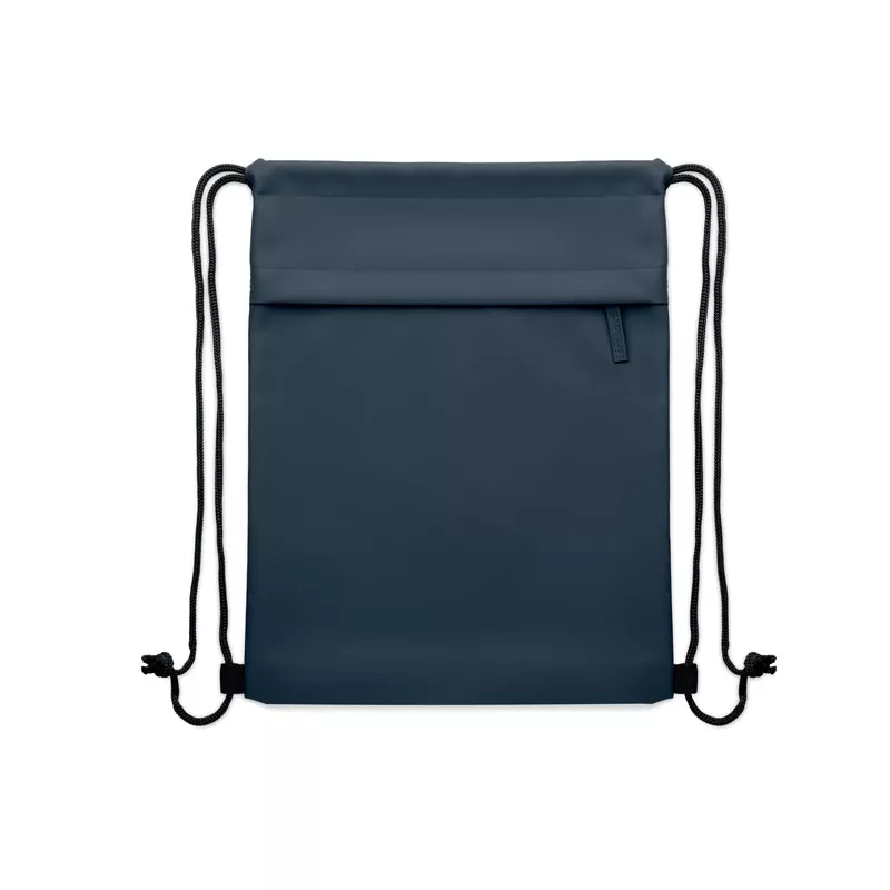 Worek ze sznurkiem z RPET 600D z kieszenią BANGKOK BAG - Niebieski (MO2639-04)