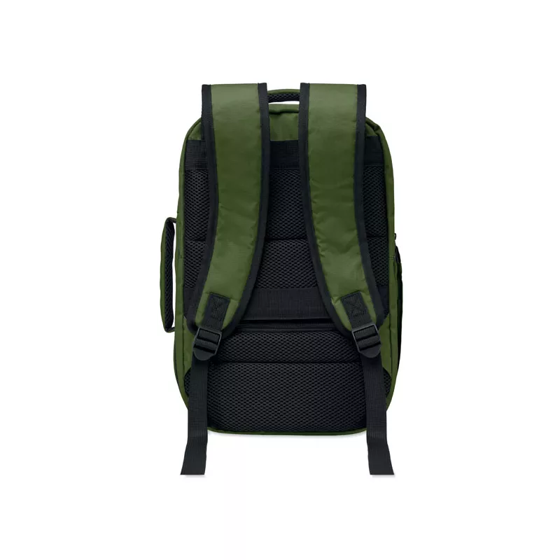 Plecak kabinowy z RPET na laptop 15" FLYSAFE - Ciemnozielony (MO2840-60)