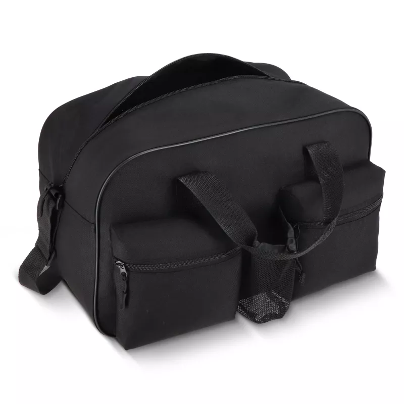 Torba sportowo-podróżna R-PET 600D 46 x 21 x 27,5 cm 25 l - czarny (LT95367-N0002)