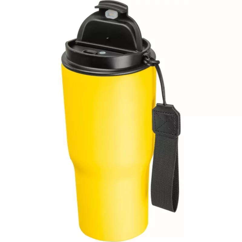 Kubek termiczny 550 ml ze stali z recyklingu DANA - żółty (8523908)