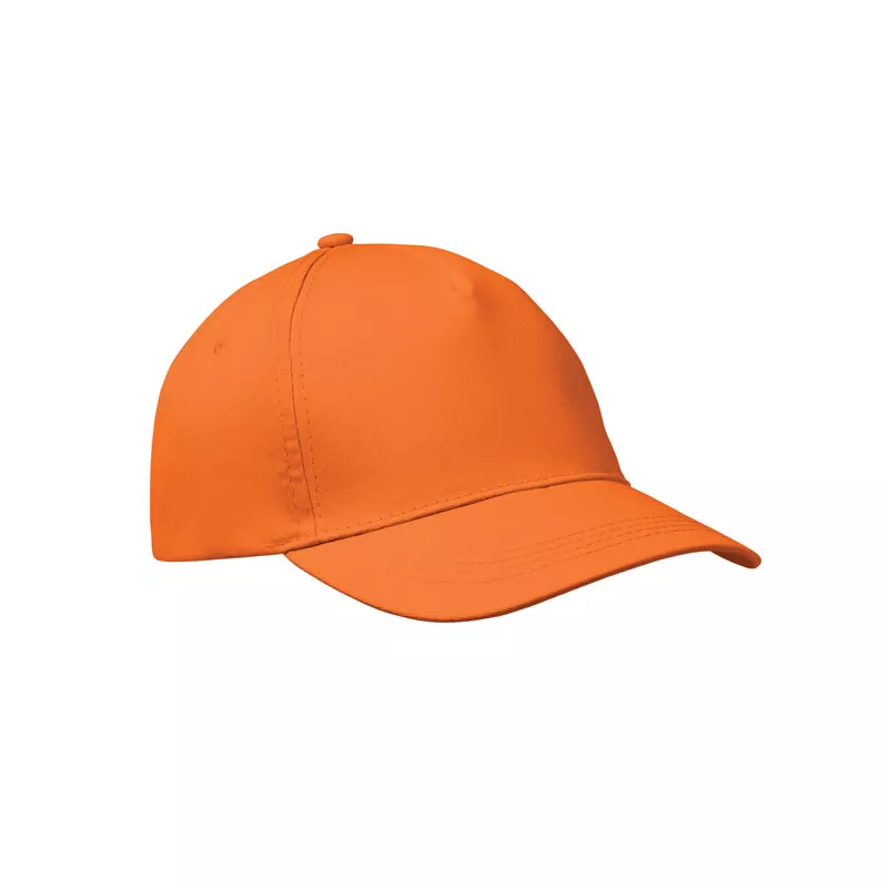 Czapka z daszkiem 5-panelowa z bawełny 160 g/m² BUZZ - Pomaranczowy (MO1447-10)