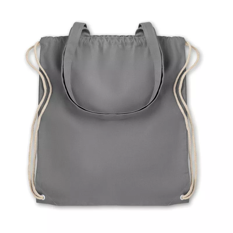 Torba płócienna barwiona ze sznurkiem 220 g/m² MOIRA - Szary (MO9041-07)