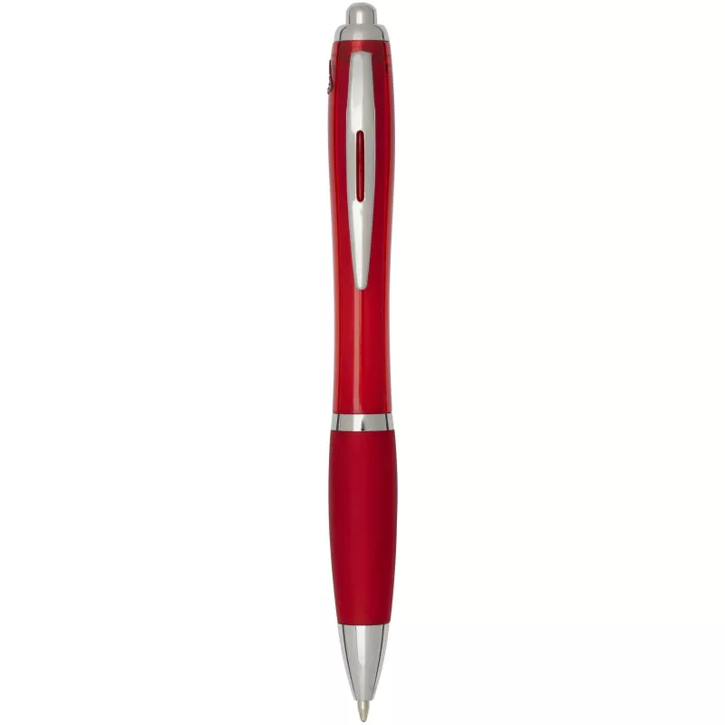 Nash długopis kulkowy z tworzyw sztucznych pochodzących z recyklingu z certyfikatem RCS, z kolorowym korpusem i uchwytem (nie - Czerwony (10645321)