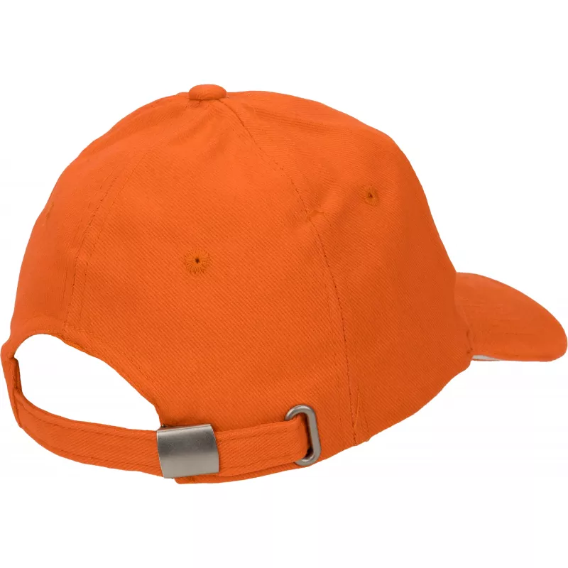 Czapka z daszkiem bawełniana 6 paneli, 260 g/m² CURTIS - pomarańczowy (5046610)