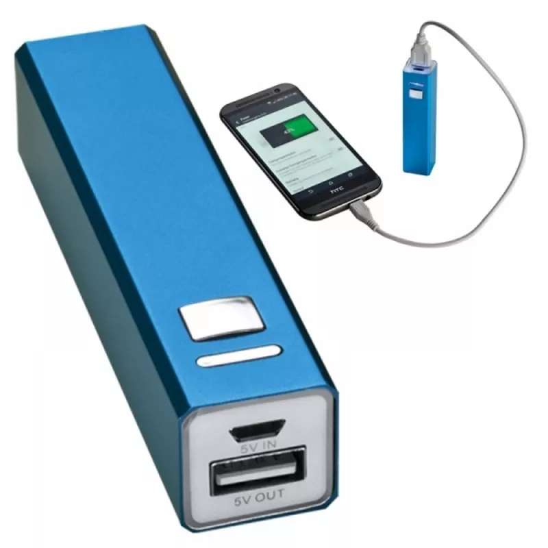 Power bank 2200 mAh PORT HOPE - niebieski (302904)