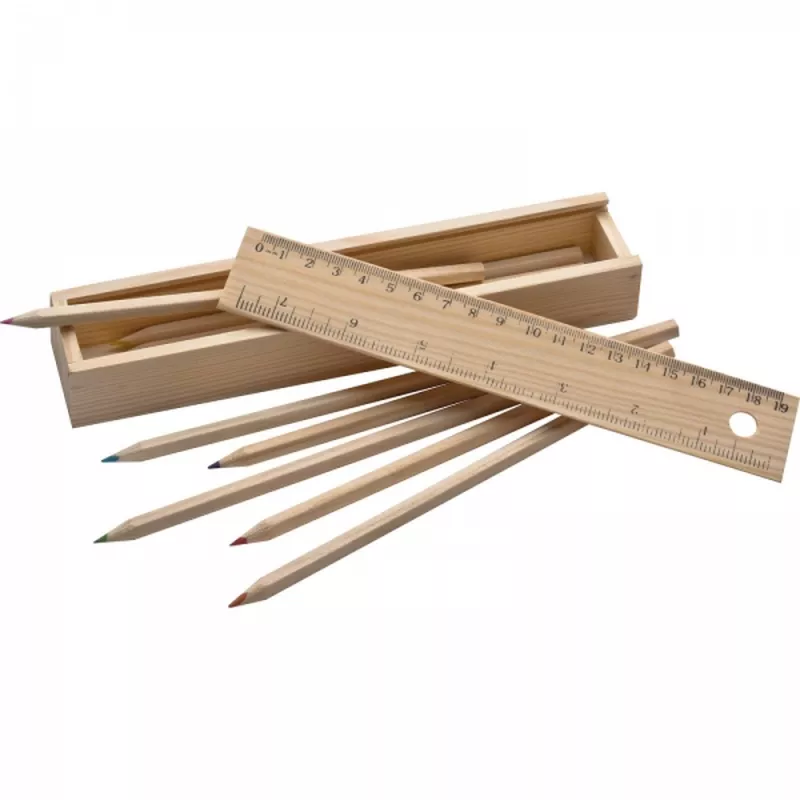 Kredki drewniane 8 kolorów ADELE - brązowy (5394401)