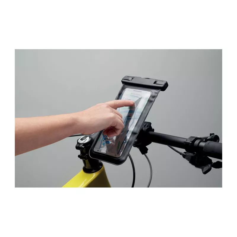 Uchwyt rowerowy na telefon wodoodporny IPX6 SOSTENER - Czarny (MO2430-03)