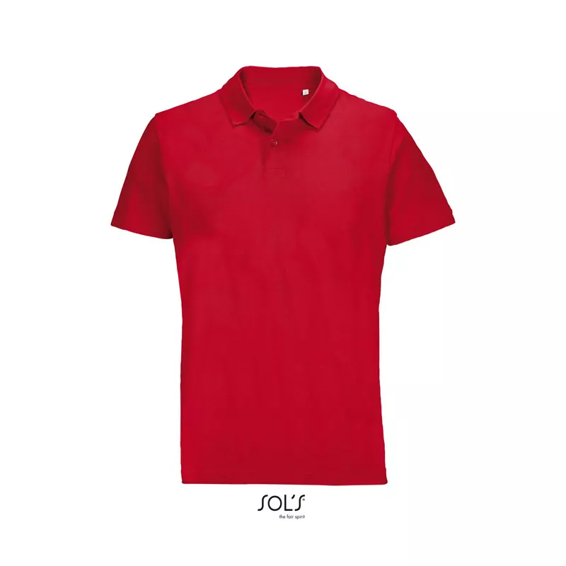Koszulka polo unisex z czesanej bawełny Sol's PULSE - Czerwony (S04502-RD)