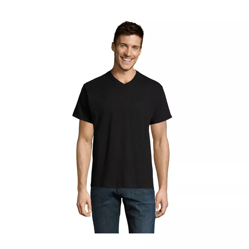 Koszulka męska V-neck 150 g/m² Sol's VICTORY - Deep Black (S11150-DB)