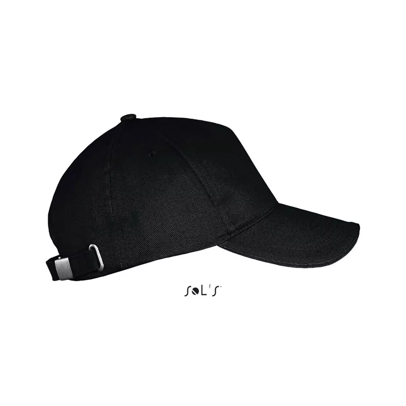 Czapka z daszkiem 5-panelowa 260 g/m² Sol's LONG BEACH - Czarny (S00594-BK)