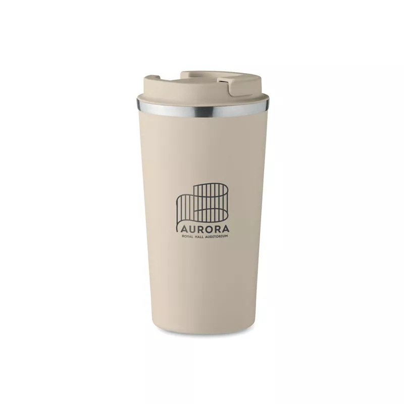 Kubek termiczny ze stali z recyklingu 510 ml BRACE + - Bezowy (MO6579-13)