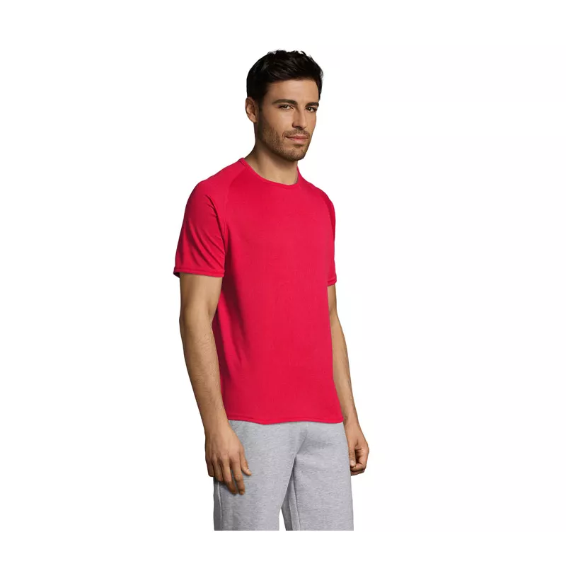 Koszulka sportowa męska raglan 140 g/m² Sol's SPORTY - Czerwony (S11939-RD)