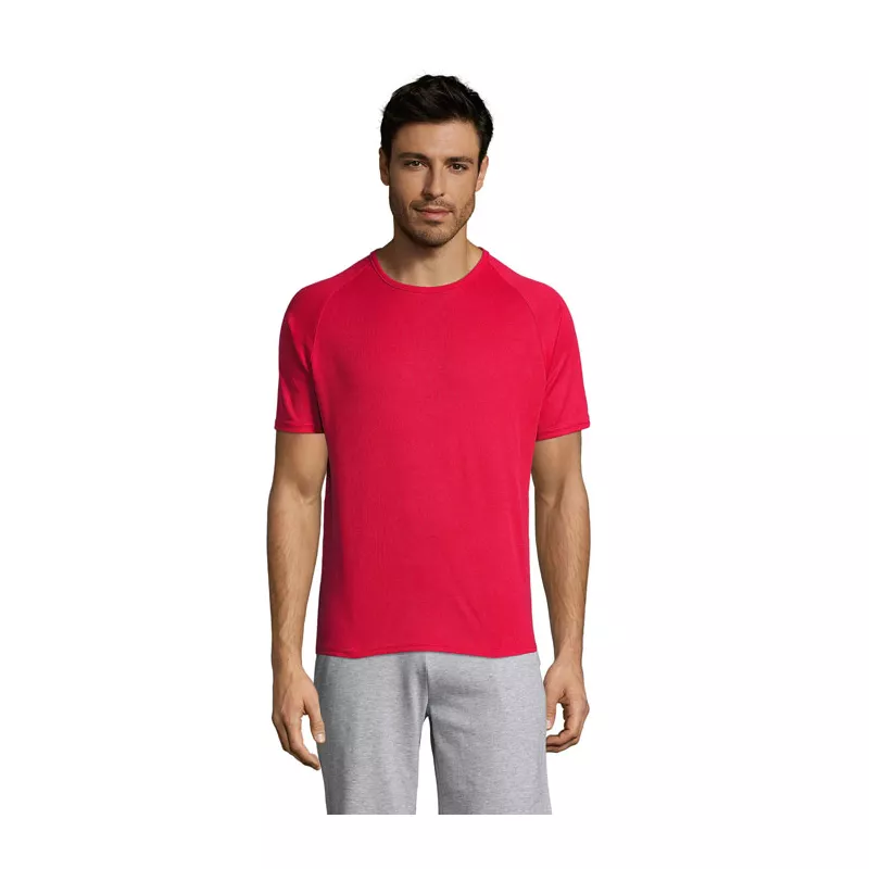 Koszulka sportowa męska raglan 140 g/m² Sol's SPORTY - Czerwony (S11939-RD)