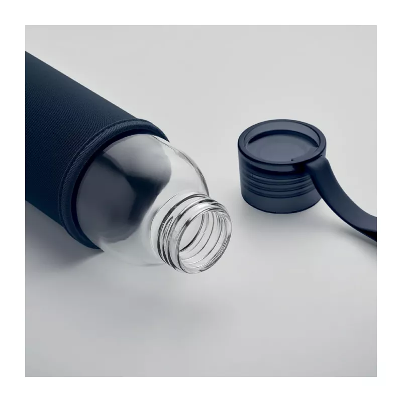 Butelka szklana z recyklingu 500 ml w etui EBOR - Francuski Granat (MO2089-85)