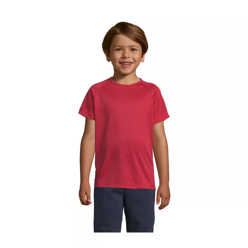 Koszulka sportowa dziecięca 140 g/m² Sol's SPORTY KIDS - Czerwony (S01166-RD)