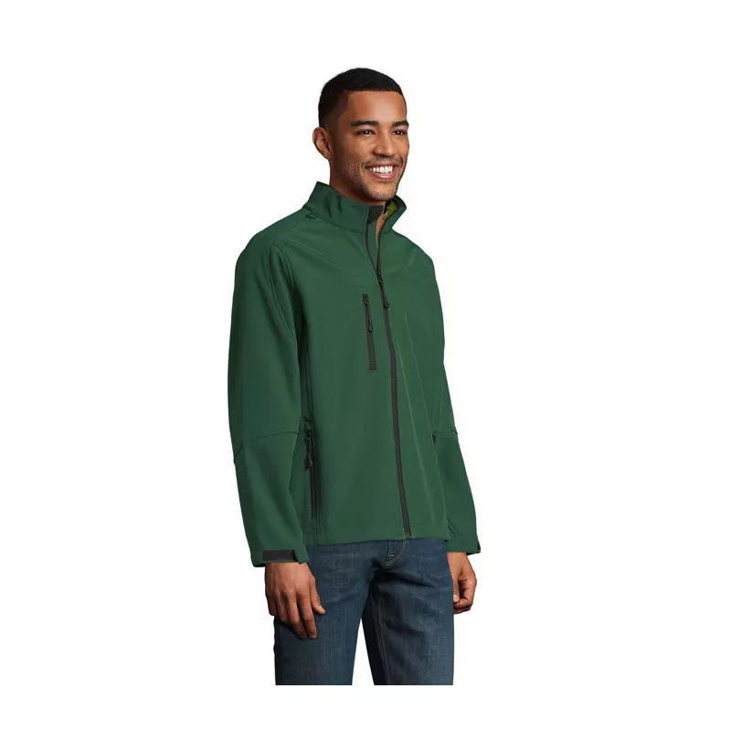 Softshell męski 3-warstwowy 340 g/m² Sol's RELAX - Ciemno-Zielony (S46600-BO)
