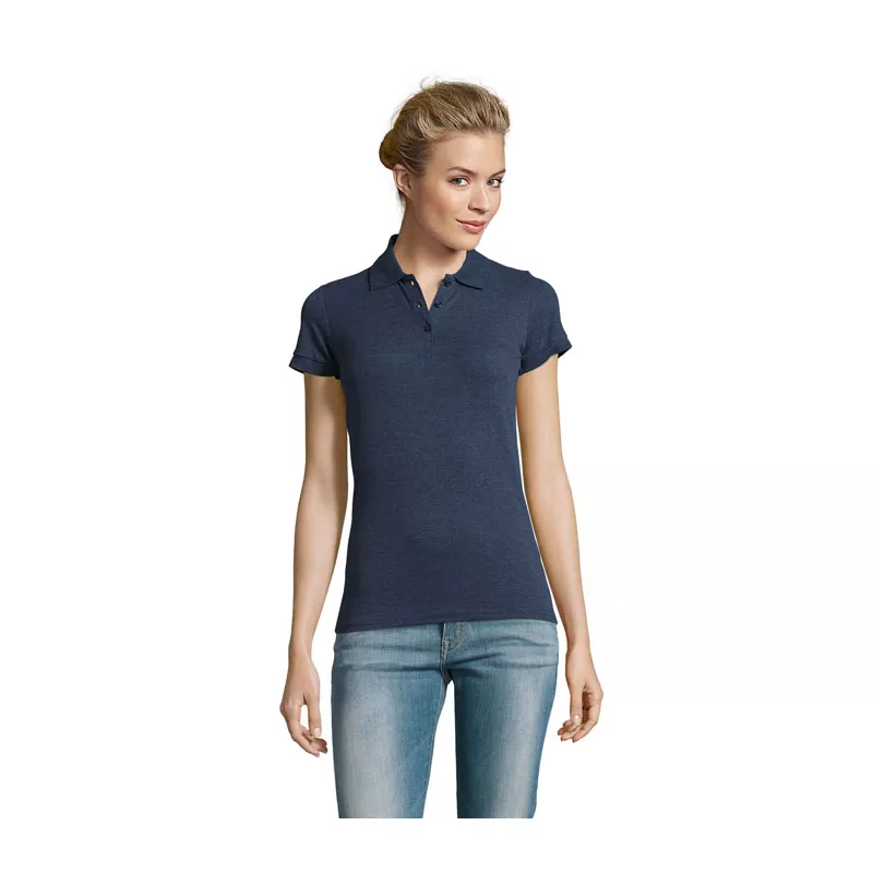 Polo damskie piqué 180 g/m² Sol's PERFECT WOMEN - Melanż Denim (S11347-HD)