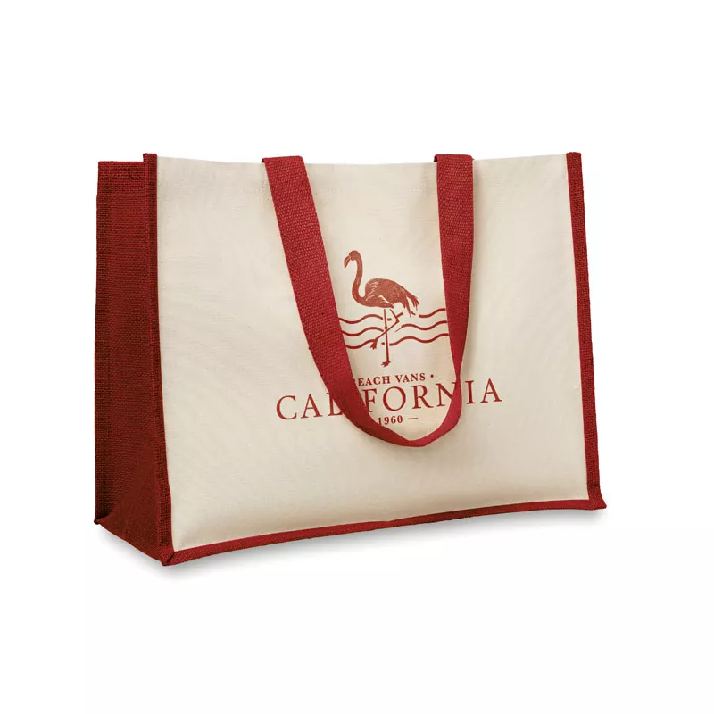 Torba jutowa laminowana CAMPO DE FIORI - Czerwony (MO8967-05)