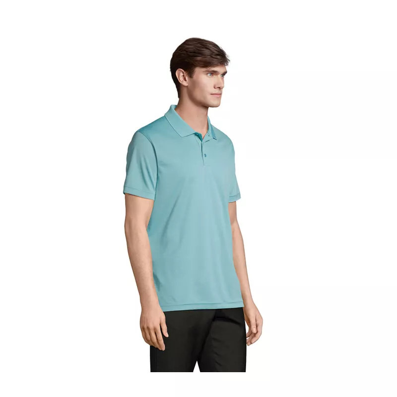 Polo sportowe unisex z recyklingu Sol's PITCHER - Pool Blue (S04442-BP)