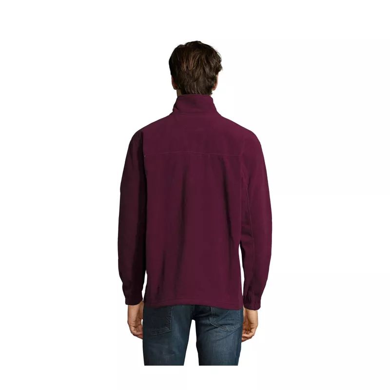 Bluza polarowa męska rozpinana 300 g/m² Sol's NORTH - Burgundy (S55000-BG)