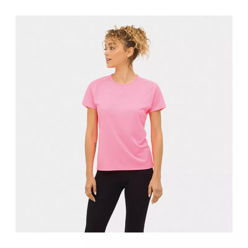 Koszulka sportowa damska 140 g/m² Sol's SPORTY WOMEN - Neonowy Róż 2 (S01159-NP)