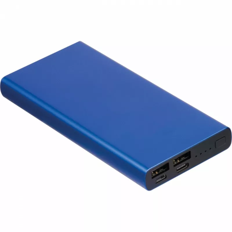 Power bank 10000 mAh z aluminium z recyklingu GIORGIA - niebieski (3450304)