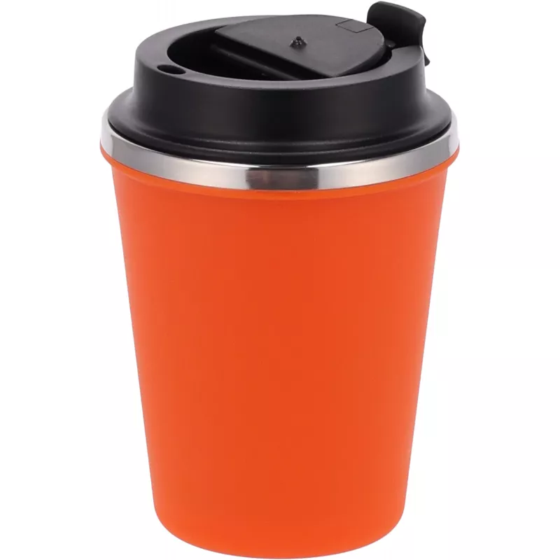 Kubek termiczny 350 ml z powłoką z recyklingu METODY - pomarańczowy (8496210)