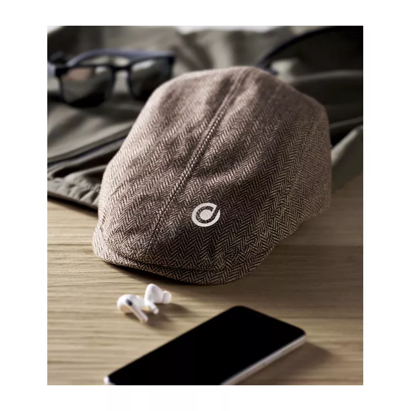 Czapka kaszkiet melanżowa 335 g/m² BLIND PEAK - Khaki (MO2966-39)