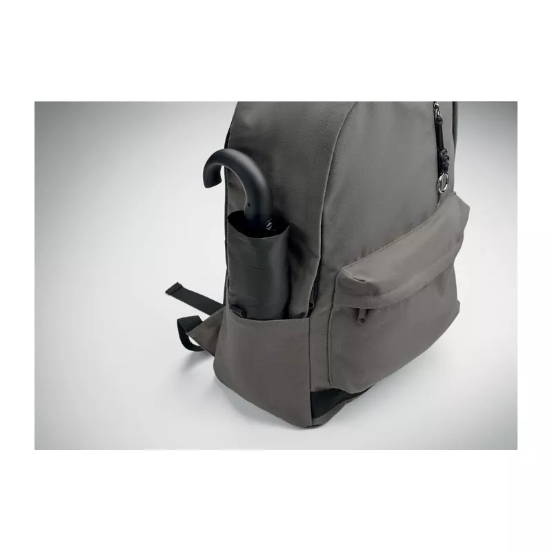 Plecak na laptop 15" z recyklingu 450 g/m² LEIRUR - Kamienny Szary (MO2391-15)