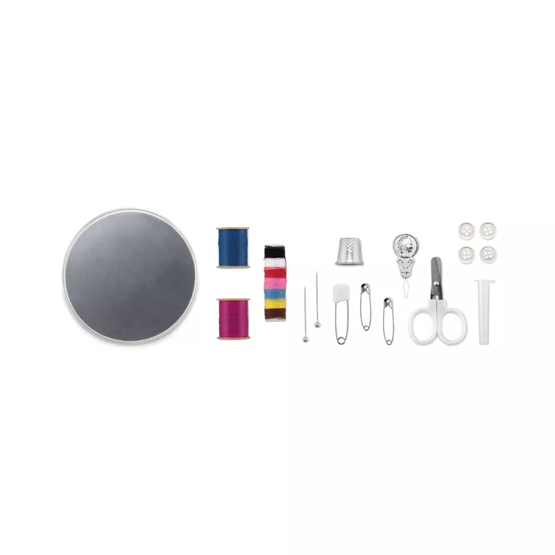 Zestaw do szycia w aluminiowej puszce CUCIRE - Srebrny Mat (MO8977-16)