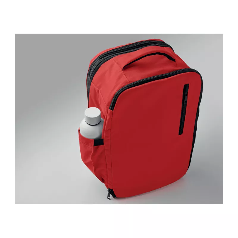 Plecak kabinowy z RPET na laptop 15" FLYSAFE - Czerwony (MO2840-05)