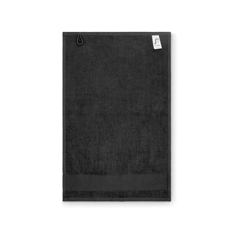 Ręcznik bawełniany 380 g/m² 30x50 cm ISLAND 30 - Czarny (MO2764-03)