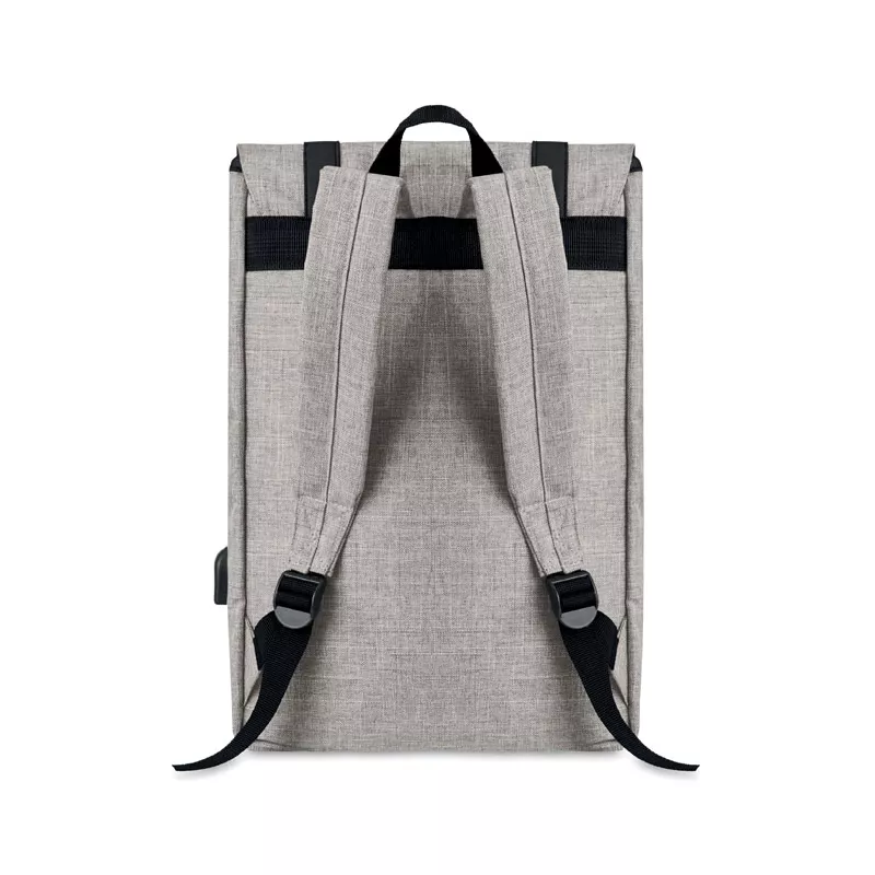 Plecak na laptopa 15" z klapą magnetyczną RIGA - Szary (MO9439-07)