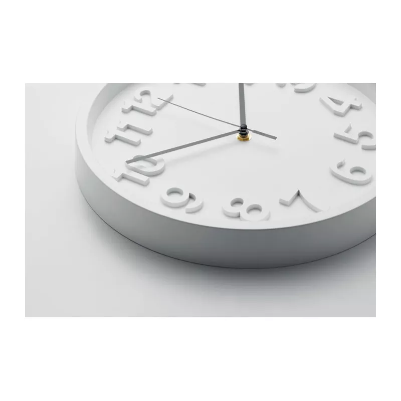Zegar ścienny z cichym mechanizmem 30 cm MURO - Bialy (MO2851-06)