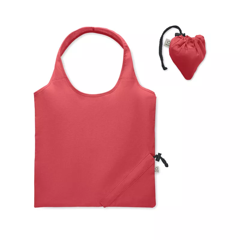 Torba składana z recyklingu 140 g/m² CARRIE COLOUR - Czerwony (MO2487-05)
