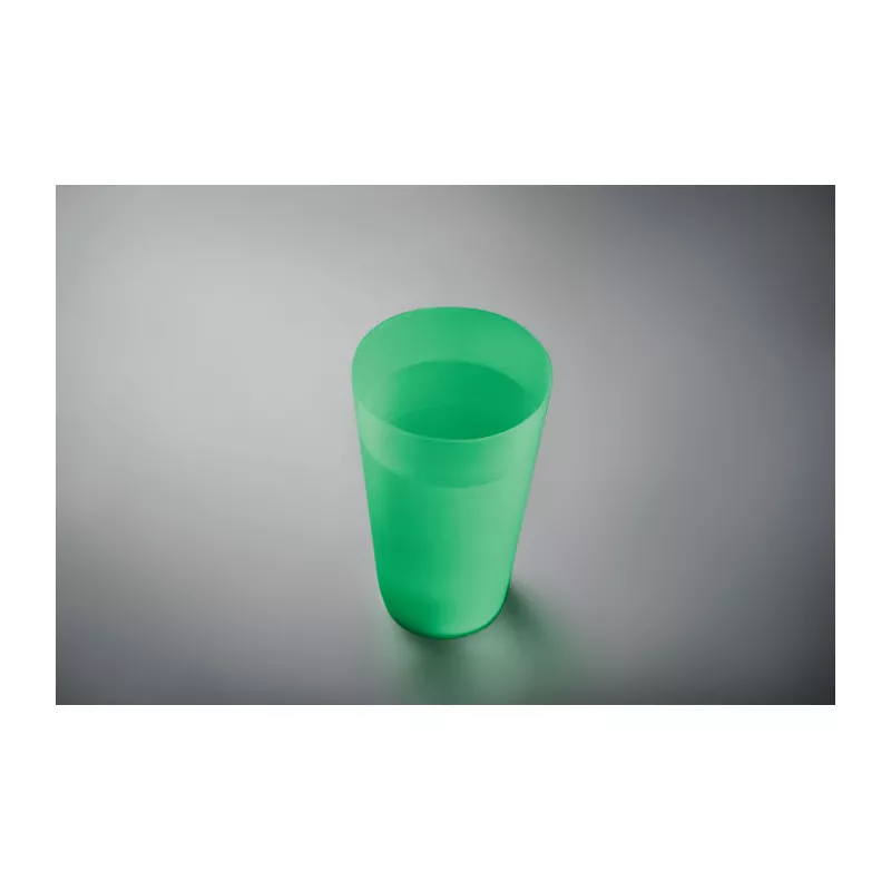 Kubek eventowy wielorazowy z PP 500 ml FESTA LARGE - Przezroczysty Zielony (MO9907-24)
