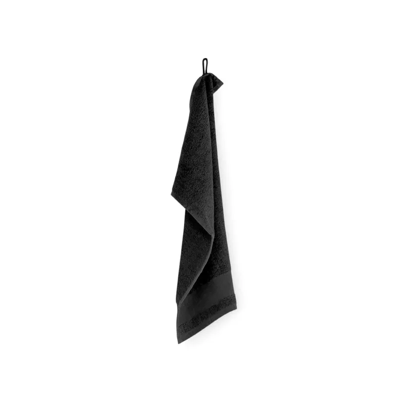 Ręcznik bawełniany 380 g/m² 30x50 cm ISLAND 30 - Czarny (MO2764-03)