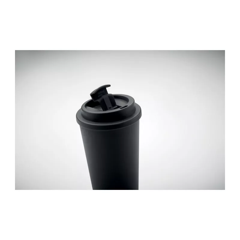 Kubek dwuścienny z PP 450 ml TUESDAY - Czarny (MO6244-03)