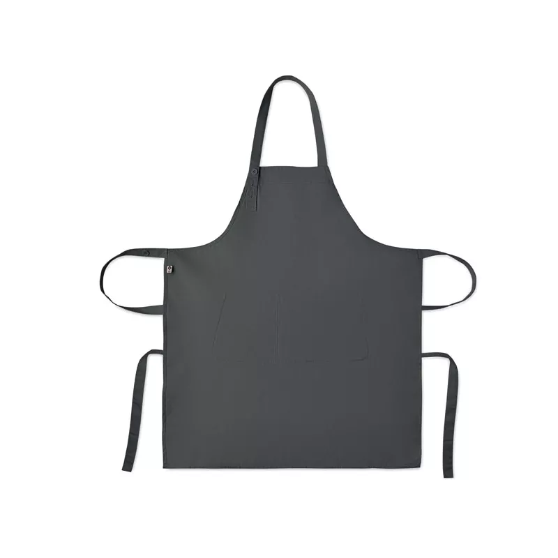 Fartuch z bawełny organicznej 240 g/m² GAMMA - Kamienny Szary (MO2249-15)