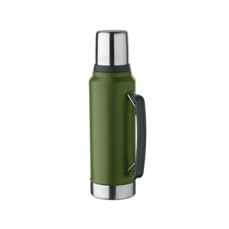 Termos stalowy z kubkiem 1000 ml NYIMA - Ciemnozielony (MO2710-60)