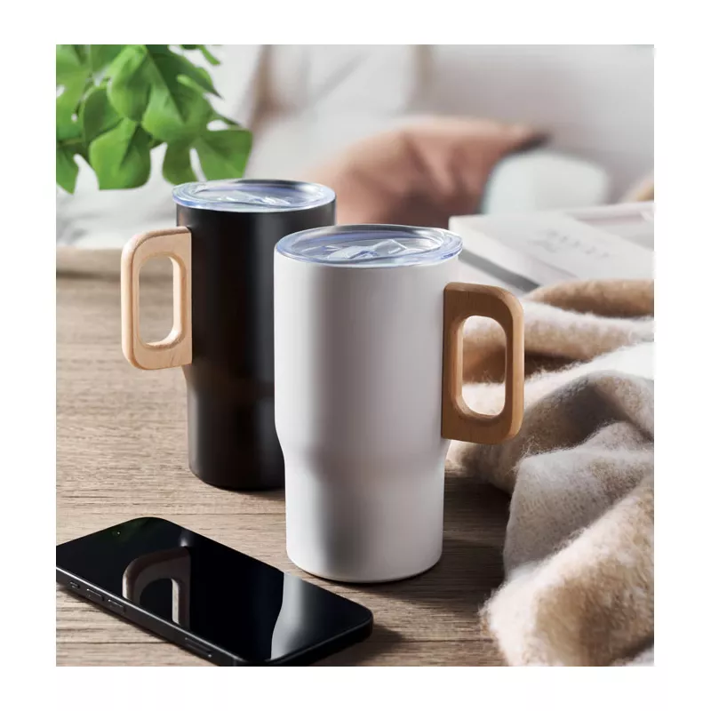 Kubek termiczny ze stali z recyklingu 350 ml TUMBOO - Bialy (MO2499-06)
