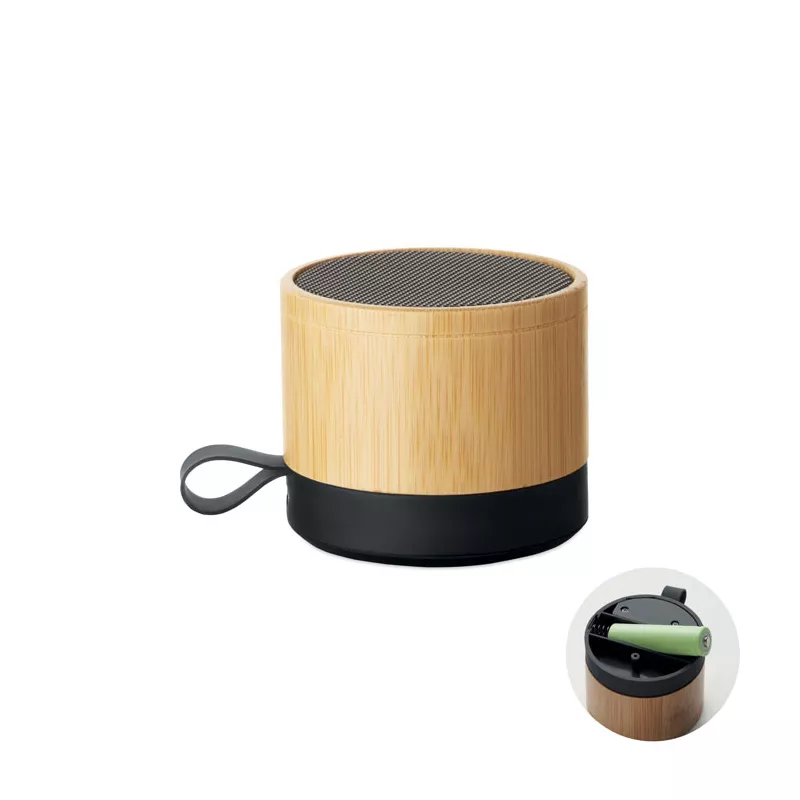 Głośnik w bambusowej obudowie 3W RECAR BAMBOO - Drewna (MO2801-40)