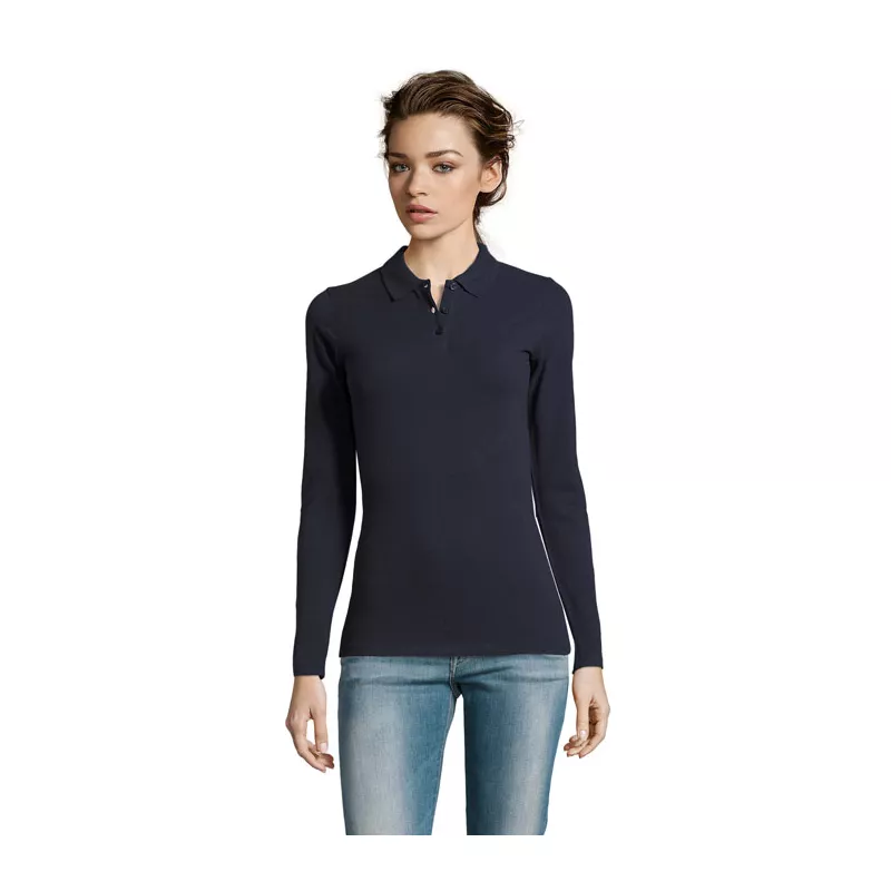 Polo damskie 180 g/m² Sol's PERFECT LSL WOMEN - French Navy (S02083-FN)
