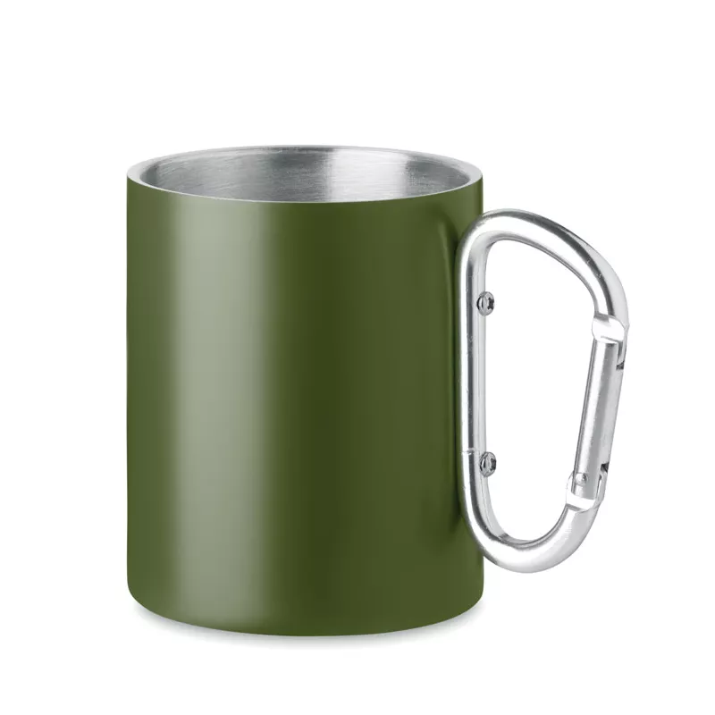 Kubek stalowy z karabińczykiem 300 ml TRUMBA - Ciemnozielony (MO6873-60)