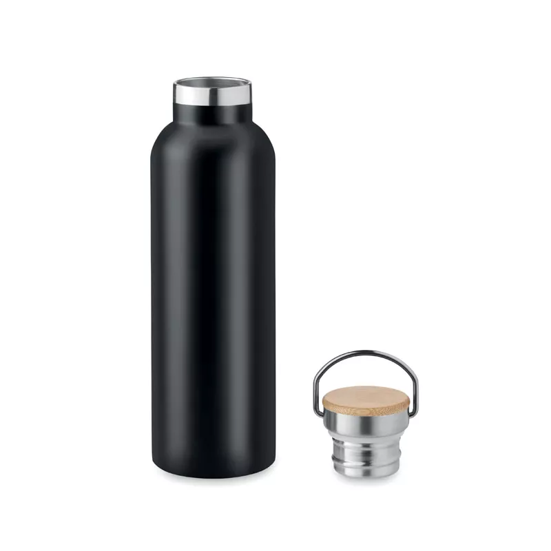 Termos z bambusową pokrywką 750 ml HELSINKI MED - Czarny (MO6372-03)