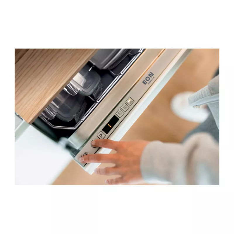 Lunchbox ze stali z recyklingu 850 ml LOX - Przezroczysty Szary (MO2343-27)