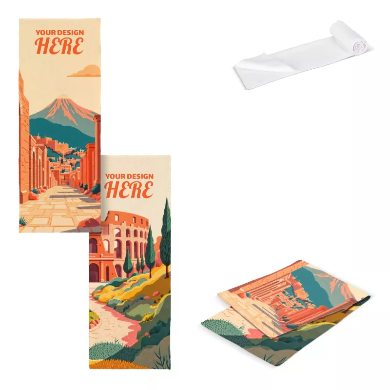 Ręcznik frotte R-PET 30x80 cm (300 g/m²) sublimacja - biały (LT97224-N0001)