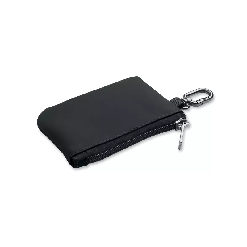 Etui na klucze z PU z karabińczykiem GUARDO - Czarny (MO3161-03)