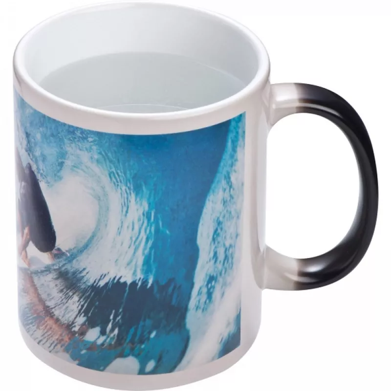 Kubek ceramiczny do sublimacji zmieniający kolor 300 ml JACOPO - czarny (8343803)