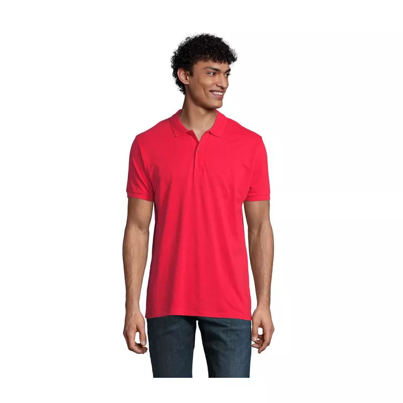 Polo męskie organiczne 170 g/m² Sol's PLANET MEN - Czerwony (S03566-RD)